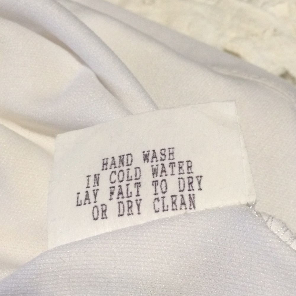 Cynthia Max White Lined Lace Overlay Blouse Size XL - Picture 13 of 16